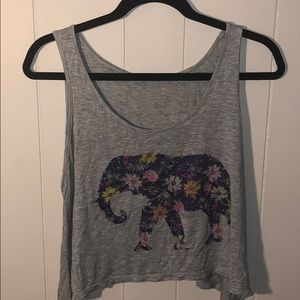 Papaya elephant crop top